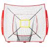 Storgem Replacement Net for Baseball, 7-Strand Knotless Polyester Net, Fits 7x7ft Size Baseball Bow Style Frames (Red) view 1