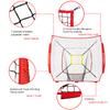 Storgem Replacement Net for Baseball, 7-Strand Knotless Polyester Net, Fits 7x7ft Size Baseball Bow Style Frames (Red) view 2