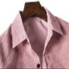 Mens Long Sleeve Corduroy Shirts Solid Color Button Down Ribbed Fall Tops Lightweight Casual Warm Shacket Jacket (Pink,Medium) view 3