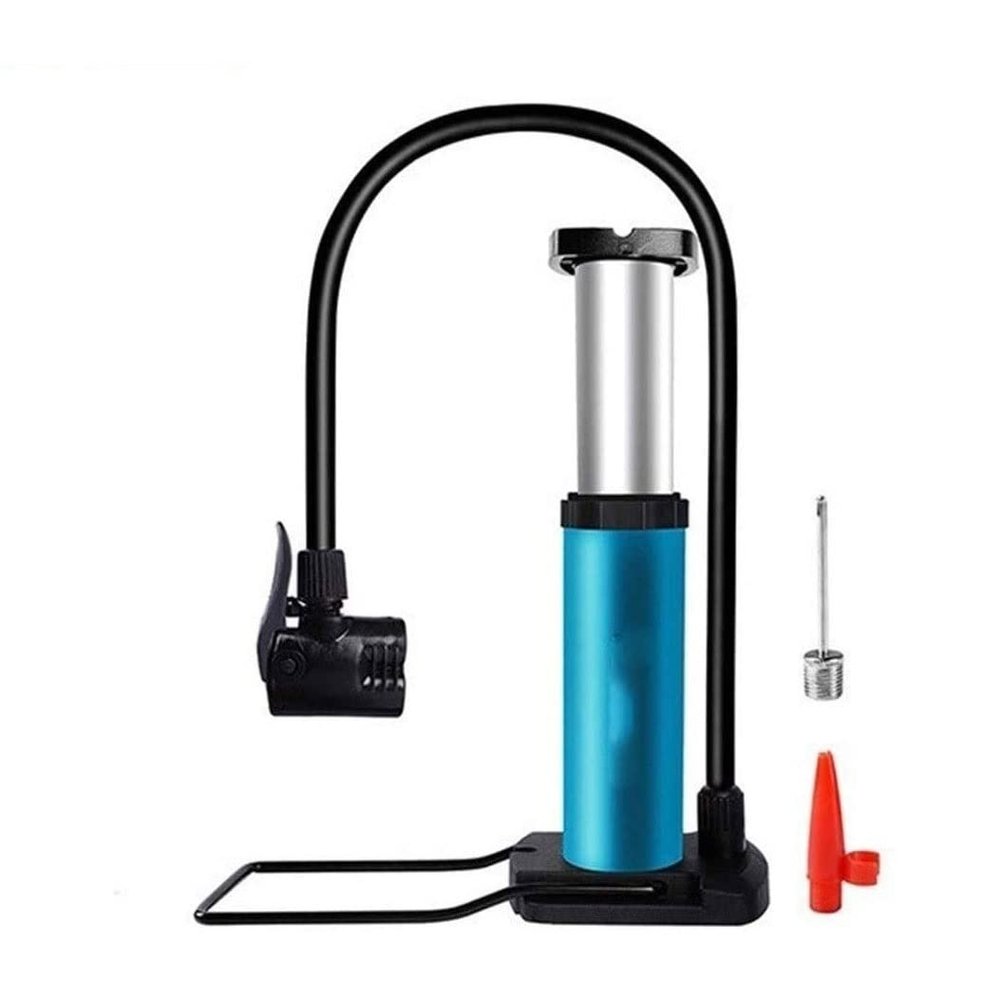 Feiyx Ultra-Light MTB Bike Pump Portable Cycling Inflator Foot 100/120Psi High Pressure Bicycle Pump,Bicycle Tire Pump for Road and Mountain Bikes (Color : Blue)