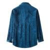 Maiyifu-GJ Mens Long Sleeve Corduroy Shirts Solid Color Button Down Ribbed Fall Tops Lightweight Casual Warm Shacket Jacket (Dark Blue,Large) view 2