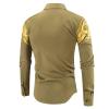 Maiyifu-GJ Mens Print Button Down Dress Shirt Shiny Golden Printed Long Sleeves Shirts Casual Floral Nightclub Shirt Costume (ArmyGreen,Large) view 2