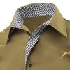 Maiyifu-GJ Mens Print Button Down Dress Shirt Shiny Golden Printed Long Sleeves Shirts Casual Floral Nightclub Shirt Costume (ArmyGreen,Large) view 3