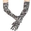 Ylucky Women Elbow Length Opera Gloves Classic Leopard Zebra Print Velvet Long Gloves Halloween Cosplay Costume view 1