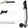 Feiyx Bike Pump,Compatible Portable Bicycle Pump,Aluminum Alloy Floor Bicycle Air Pump,Compact Mini Bicycle Tire Pump,High Pressure Gauge Cycling Accessories,for Road,Mountain and BMX Bikes view 4