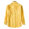Maiyifu-GJ Mens Long Sleeve Corduroy Shirts Solid Color Button Down Ribbed Fall Tops Lightweight Casual Warm Shacket Jacket (Yellow,X-Large) view 2