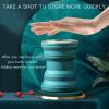 JIELUO Silicone Collapsible Travel Cup, 2 Pack 320 ML Collapsible Silicone Cup with Lid, Expandable Drinking Cup Set, Reusable Mug for Camping, Hiking, Travel view 4