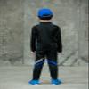 HSTiSan Boy's Tracksuit Long Sleeve Color Block Casual Sweatsuit + Pants Set Kids Boys Jogging Uniform Jersey Suit 3-12Y, Black and blue/8-9Y view 4