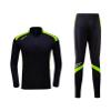 HSTiSan Boy's Tracksuit Long Sleeve Color Block Casual Sweatsuit + Pants Set Kids Boys Jogging Uniform Jersey Suit 3-12Y, Black and green/4-5T view 2
