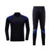 HSTiSan Boy's Tracksuit Long Sleeve Color Block Casual Sweatsuit + Pants Set Kids Boys Jogging Uniform Jersey Suit 3-12Y, Black and blue/3-4T view 2