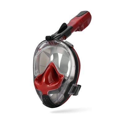 FRAHS Snorkeling mask,Full Face Snorkel Mask,Diving Mask Safety Breathing System,180 Panoramic Anti Fog Anti Leak Swimming Mask withDetachable Camera Mount Very Suitable for Swim Enthusiasts