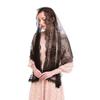 JIAHG Cathedral Bridal Veils Infinity Chapel Inspired Prayer Latin Mass Lace Mantilla Church Muslim Communion Headcover Veil view 3