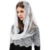 JIAHG Cathedral Bridal Veils Infinity Chapel Inspired Prayer Latin Mass Lace Mantilla Church Muslim Communion Headcover Veil view 2
