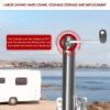 Beach Boat Trailer Jack, 13.38in Trailer Jack Wheel, Heavy-Duty Bolt-On Swivel Tongue Jack, 2000lb Capacity, 11in Vertical Load (2000lbs/900kg) (2000LBS/900KG) view 3