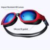 FRAHS Swim Goggles, Anti-Fog HD Electroplating Swimming Glasses, Protection Wide View Swim Goggles with Silicone Seal Very Suitable for Swim Enthusiasts (Color : White) view 2