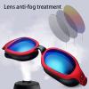FRAHS Swim Goggles, Anti-Fog HD Electroplating Swimming Glasses, Protection Wide View Swim Goggles with Silicone Seal Very Suitable for Swim Enthusiasts (Color : White) view 3