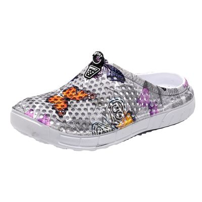 DRESER Women's Garden Clogs Breathable Shoes Bathing Shoes Beach Shoes Water Shoes Footwear Slippers Walking Shoes Home Travel Shoes Grey, 10