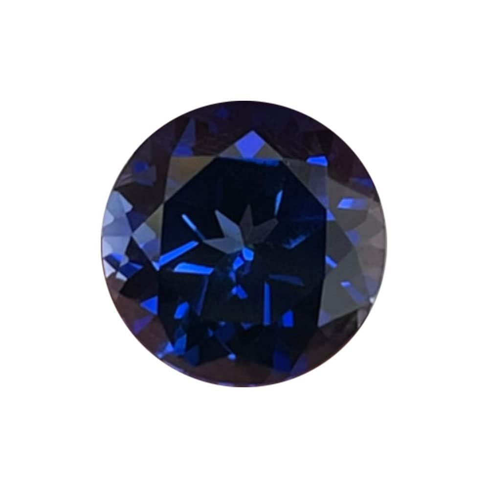 2.5 mm AAA Synthetic Round Swiss Rough Blue Sapphire (1 pc) Loose Gemstone