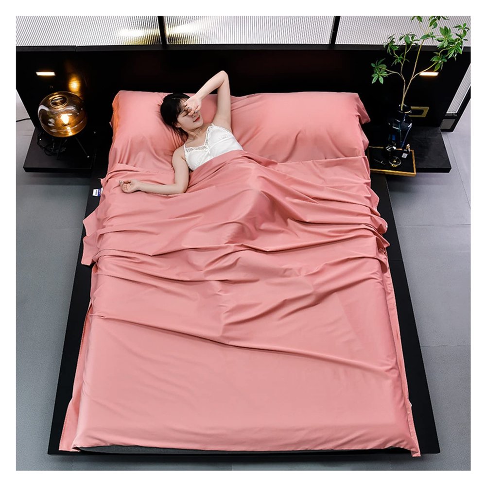 Sleeping Bag Liners Compact Sleeping Bag Liner/Comfortable Cotton Fabric, Lightweight Breathable Adult Sleeping Bag Sheet, for Outdoor Backpack Camping Travel Hotel Bedding
