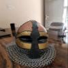Antique Viking Helmet 16 Gage Steel Viking Chain Mail Helmet view 2