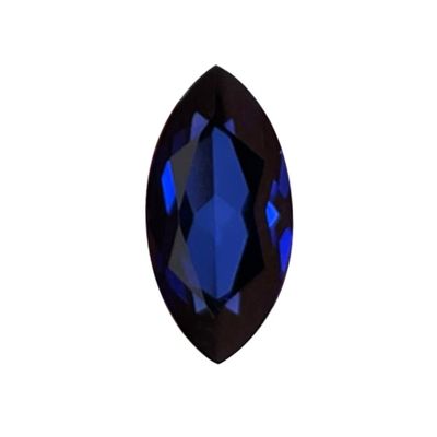 3x1.5 mm AAA Synthetic Marquise Swiss Rough Blue Sapphire (1 pc) Loose Gemstone
