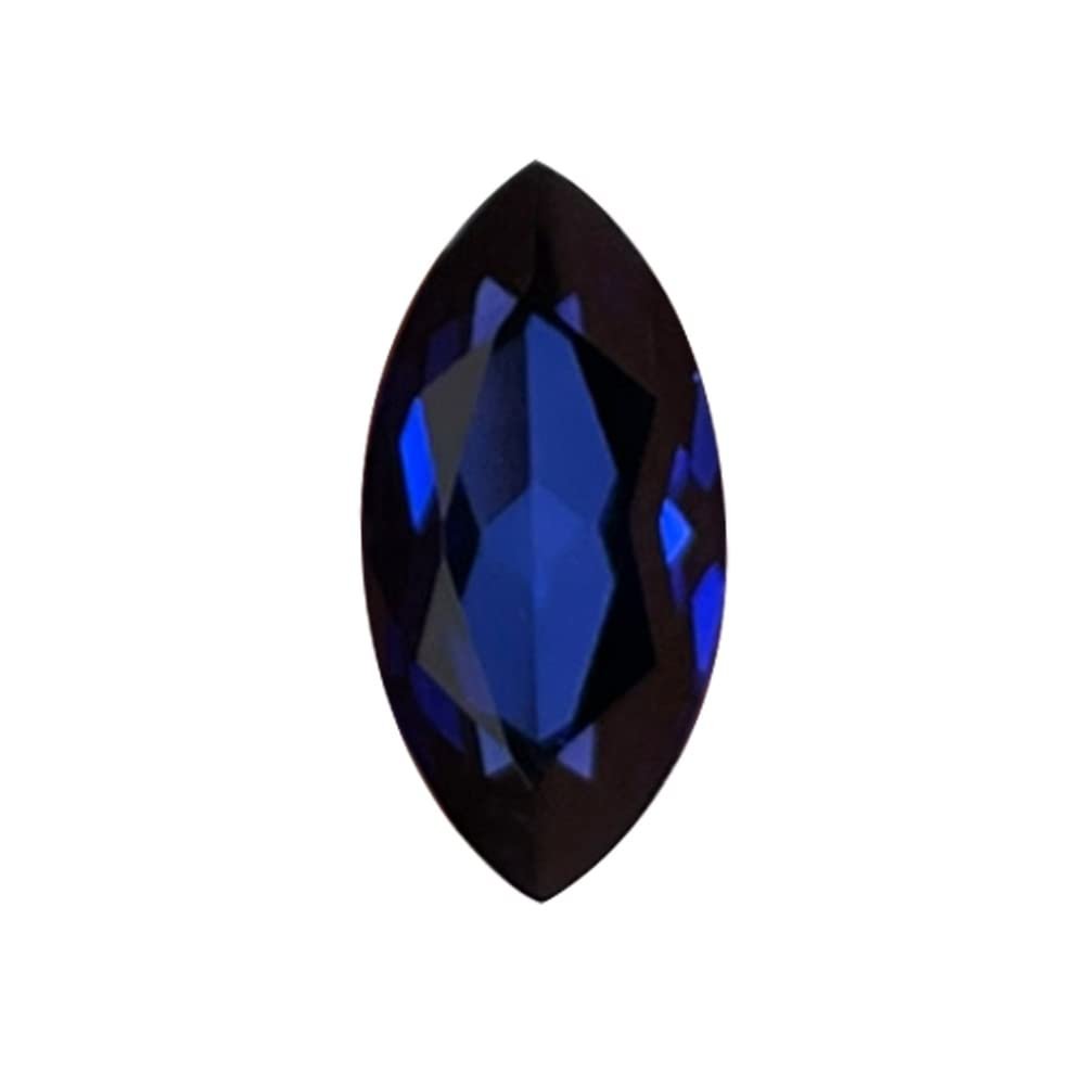 3x1.5 mm AAA Synthetic Marquise Swiss Rough Blue Sapphire (1 pc) Loose Gemstone