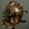Antique Full Copper & Brass Diving Helmet US Navy Mark V Deep Sea Marine Divers Helmet Scuba SEA view 2
