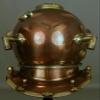 Antique Full Copper & Brass Diving Helmet US Navy Mark V Deep Sea Marine Divers Helmet Scuba SEA view 4