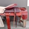 WILD RACE Western Natural & Brown Leather Strip Down Roper Ranch Cutter Horse Saddle (15") view 4