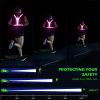Ylzzrs LED Reflective Vest Running Gear, USB Rechargeable Light Up Running Vest Chest Phone Holder for Runners Night Walking,6-11hrs Light Adjustable Waist/Shoulder for Women Men Kids (Pink) view 2