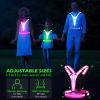 Ylzzrs LED Reflective Vest Running Gear, USB Rechargeable Light Up Running Vest Chest Phone Holder for Runners Night Walking,6-11hrs Light Adjustable Waist/Shoulder for Women Men Kids (Pink) view 4