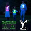 Ylzzrs LED Reflective Vest Running Gear, USB Rechargeable Light Up Running Vest Chest Phone Holder for Runners Night Walking,6-11hrs Light Adjustable Waist/Shoulder for Women Men Kids (Black) view 4