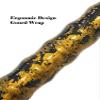 Jian Ying 2-Piece Joint 9 Ball Pool Cue Stick Hardwood Women Billiard Cues Kit,Gold Ripple view 3