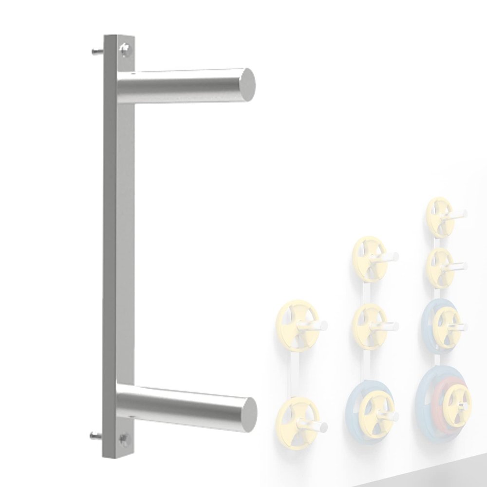 AHDFY Wall Mounted Weight Rack for Plates, Olympic Weight Rack Gym Storage, Strong & Durable Weight Plate Holder, Cold Rolled Steel Material Weight Plate Storage Fits 2" Olympic Weight Plates,A