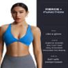 Aoxjox Women's Workout Sports Bras Fitness Metamorph Sienna Twist Bra Yoga Crop Tank (Directoire Blue, Large) view 4
