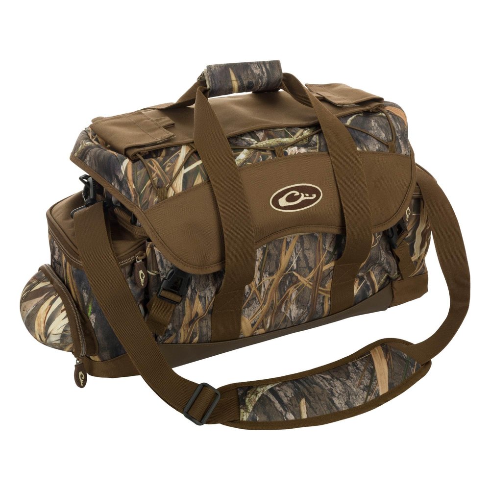 Drake Waterfowl Blind Bag - Hunting Camo Duffle Range Gear Bag with Adjustable Shoulder Strap, Habitat, Large