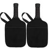 WK IEASON Neoprene Pickleball Paddle Cover 2pc Pack With Inner Pockets and Handle Strap - Racket Sleeve Ball Holder Organizer Bag (Blackx2) view 1