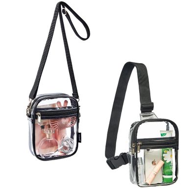 gdbis Clear Crossbody Sling Bag, Stadium Approved Clear Purse Bag for Concerts Sports Events