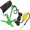 XIALUO Marine Green Kayak Anchor Kits 7 lb Folding Anchor Accessories with 50 ft Rope for Fishing Kayaks, Canoe, Jet Ski, SUP Paddle Board and Small Boats view 2