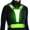 Ylzzrs LED Reflective Vest Running Gear, USB Rechargeable Light Up Running Vest Chest Phone Holder for Runners Night Walking,6-11hrs Light Adjustable Waist/Shoulder for Women Men Kids (Green) view 1