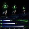 Ylzzrs LED Reflective Vest Running Gear, USB Rechargeable Light Up Running Vest Chest Phone Holder for Runners Night Walking,6-11hrs Light Adjustable Waist/Shoulder for Women Men Kids (Green) view 2