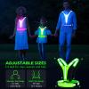 Ylzzrs LED Reflective Vest Running Gear, USB Rechargeable Light Up Running Vest Chest Phone Holder for Runners Night Walking,6-11hrs Light Adjustable Waist/Shoulder for Women Men Kids (Green) view 4