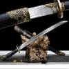 ZPGP Chinese DAO Handmade Damascus FOLD Steel Sword Rosewood Scabbard view 1