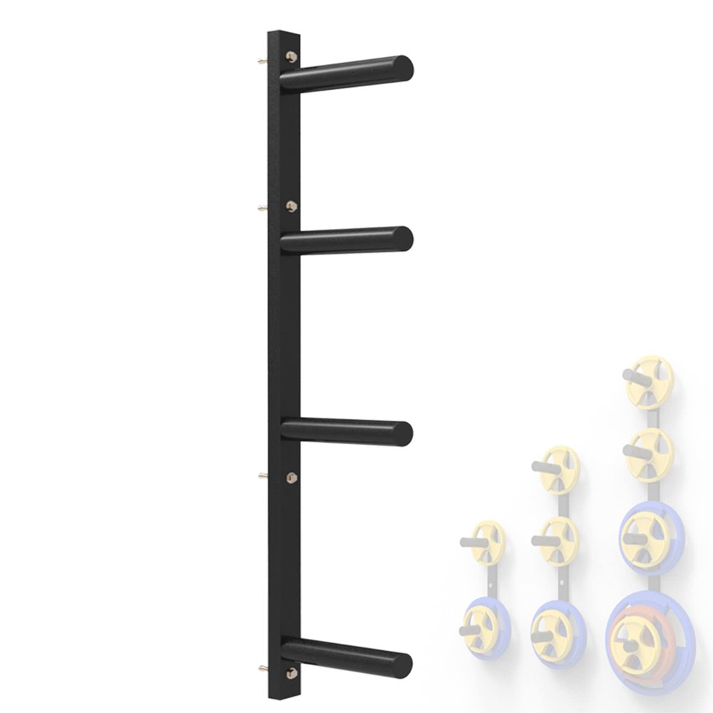 AHDFY Wall Mounted Olympic Weight Rack, Heavy Duty Weight Rack for 2" Olympic Weight Plates, Weight Plate Rack Made of Cold Rolled Steel, Weight Plate Storage Holder, Save Space of Gym,A