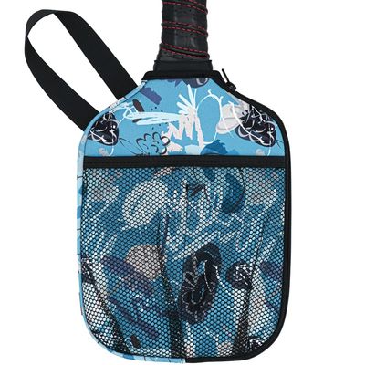 WK IEASON Neoprene Pickleball Paddle Cover with Inner Pockets and Handle Strap - Blue Art Print