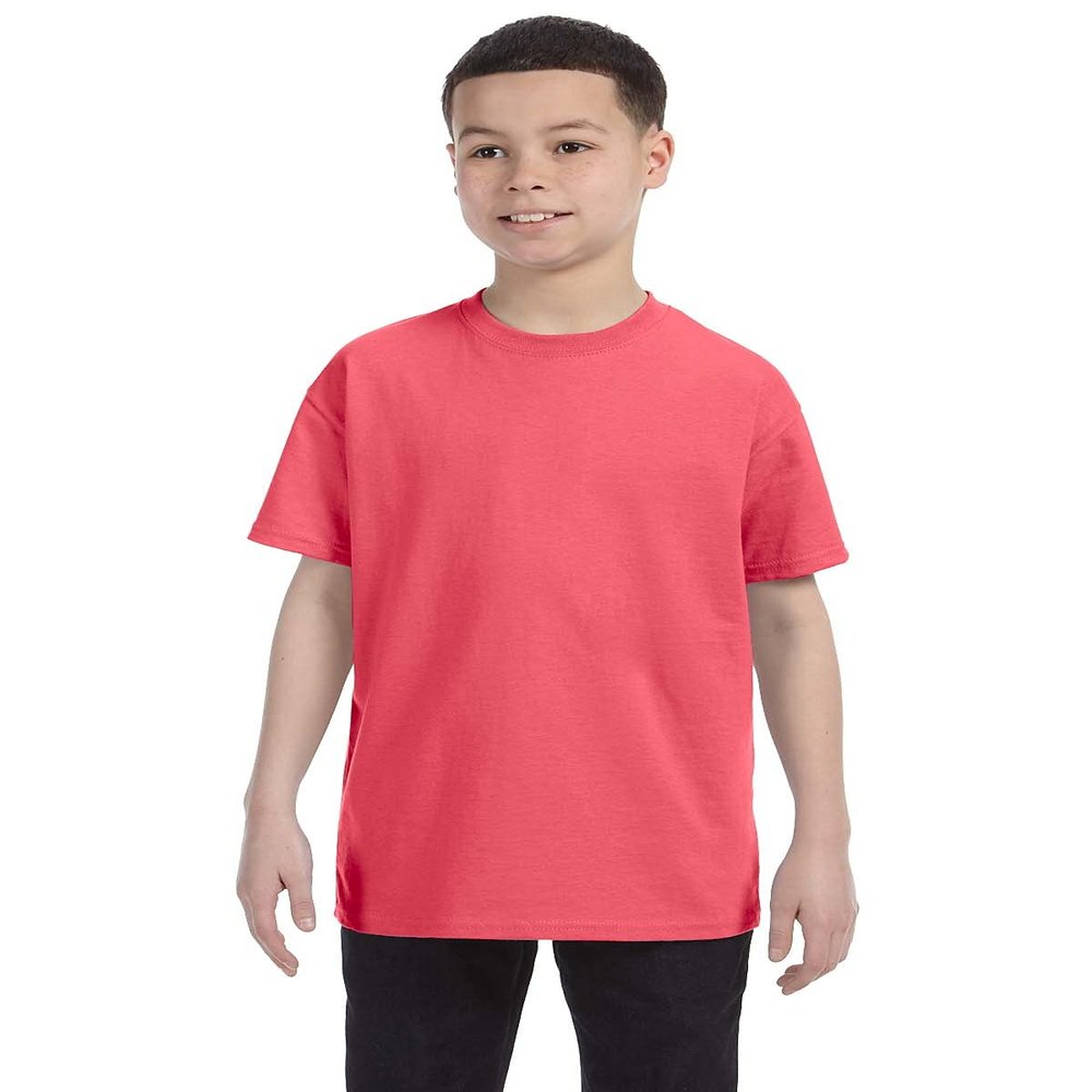 Apparel Globe Boys Heavy Cotton Seamless Neck T-Shirt, Coral Silk, Medium