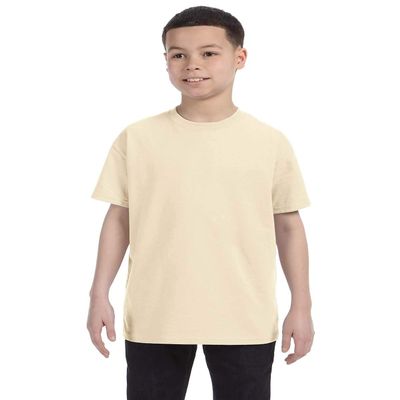 Apparel Globe Boys Heavy Cotton Seamless Neck T-Shirt, Natural, Medium