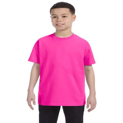 Apparel Globe Boys Heavy Cotton Seamless Neck T-Shirt, Azalea, Medium