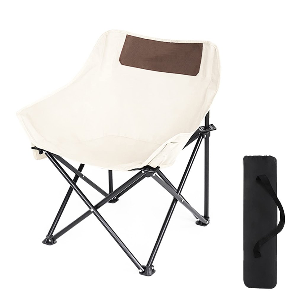SKIITOON Portable Camping Chair,Folding Chair,Lawn Chairs,Stable Ultralight Folding Compact Backpacking Chairs Heavy Duty 240lbs for Outdoor,Camp,Travel,Beach,Picnic,Festival,Hiking (Color:White)