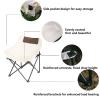 SKIITOON Portable Camping Chair,Folding Chair,Lawn Chairs,Stable Ultralight Folding Compact Backpacking Chairs Heavy Duty 240lbs for Outdoor,Camp,Travel,Beach,Picnic,Festival,Hiking (Color:White) view 4